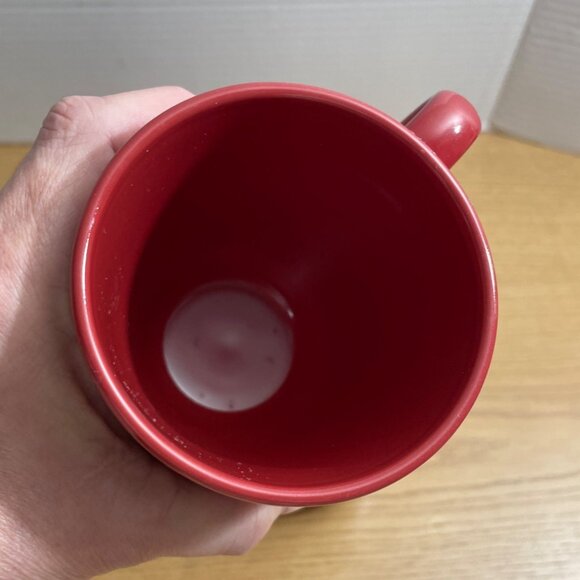 Corelle Coordinates Corning Stoneware Crimson Red Coffee Mugs 12 oz Set of 4 New - Picture 4 of 7